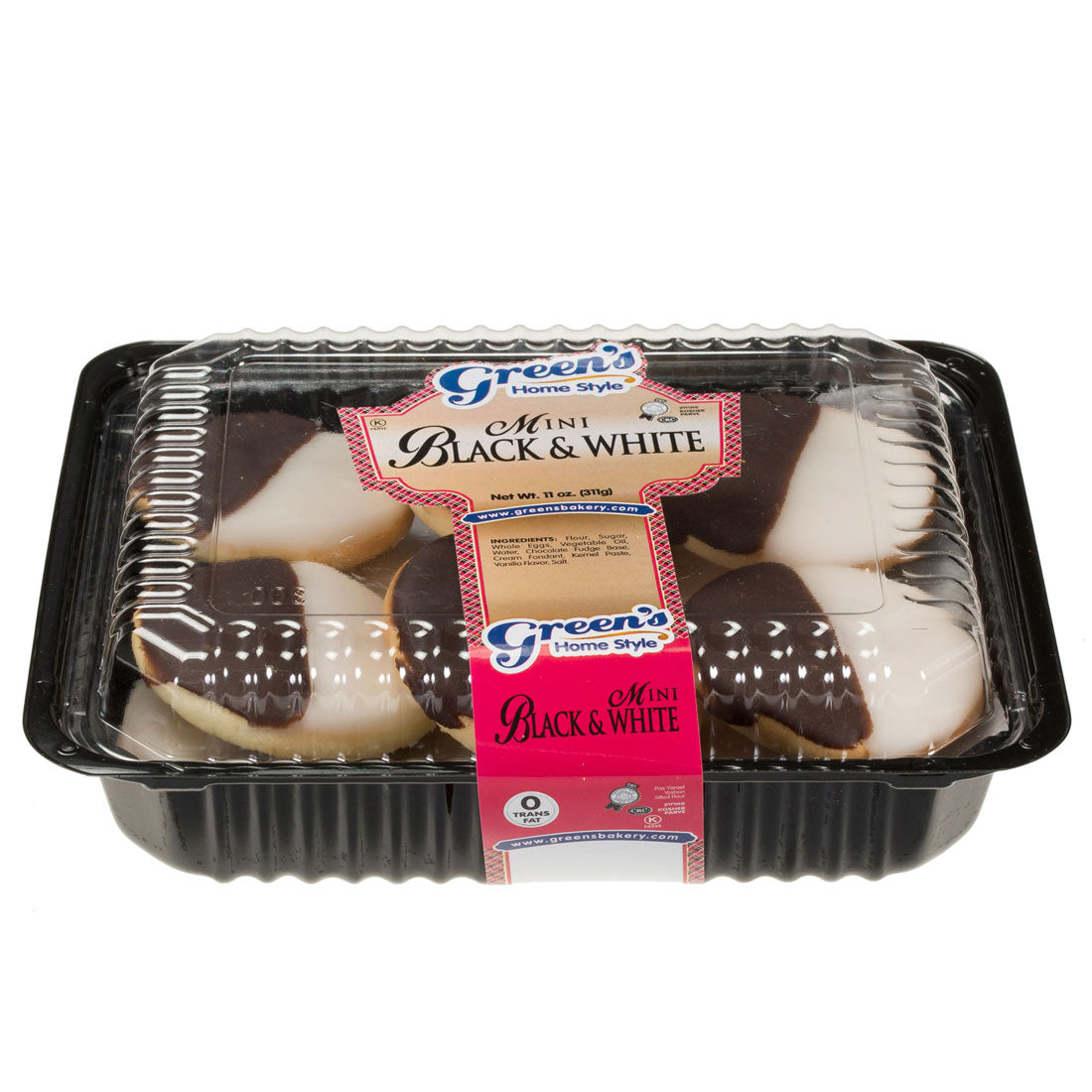 Mini Black & White Kosher Shortbread Cookies - Green's Bakery