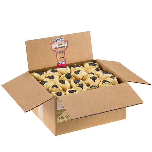 Poppy Seed (Mohn) Hamantaschen - 10 Pound Box (120 Count)