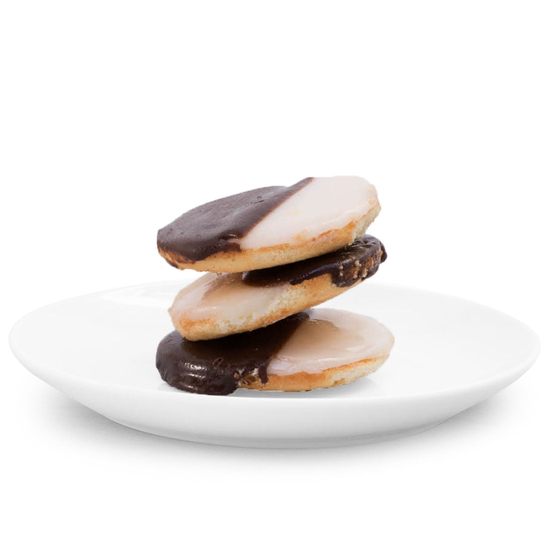 Mini Black and White Hand Dipped Shortbread Cookies