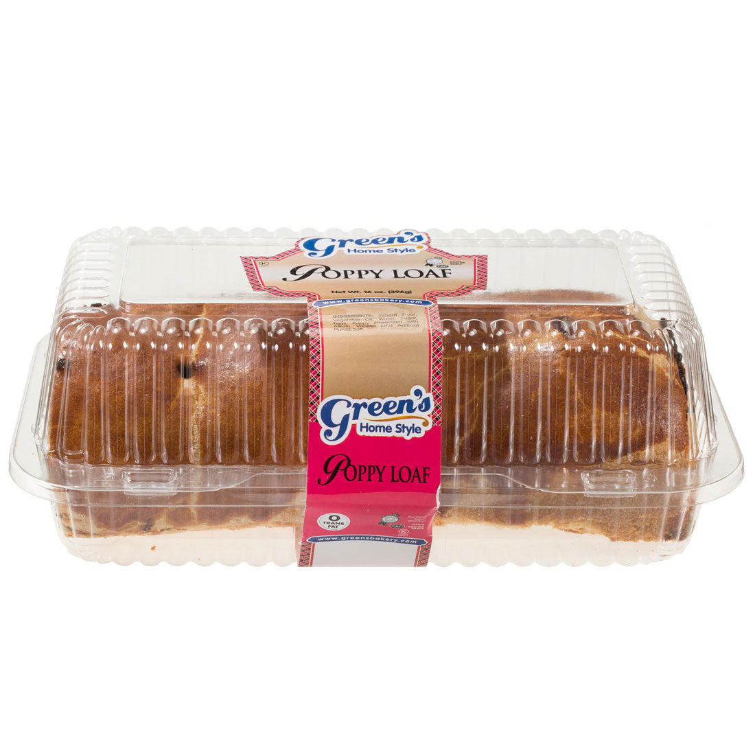 Kosher Poppy Loaf, Dairy Free - Green's Bakery – Greens Babka Online